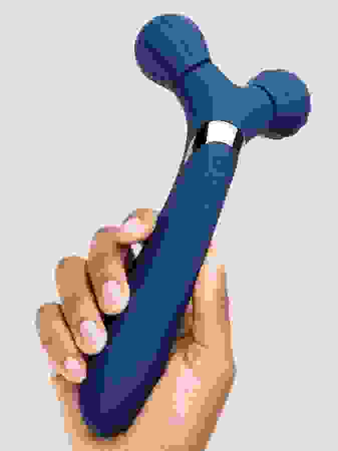 Lovehoney Joy Roller Rechargeable Double-Ended Vibrating Massager, Blue, hi-res